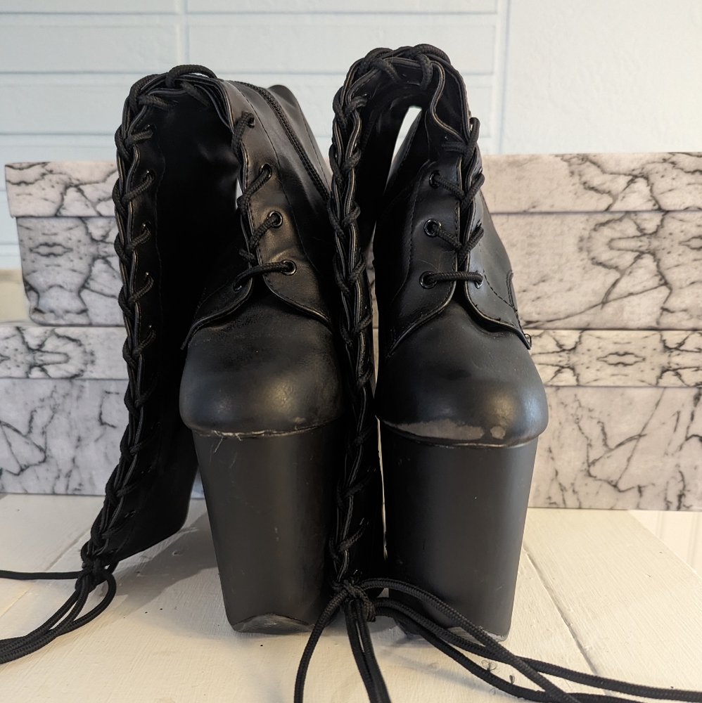 Pleaser Flamingo 2023 8" Stripper Pole Dance Boots Size 7 Black